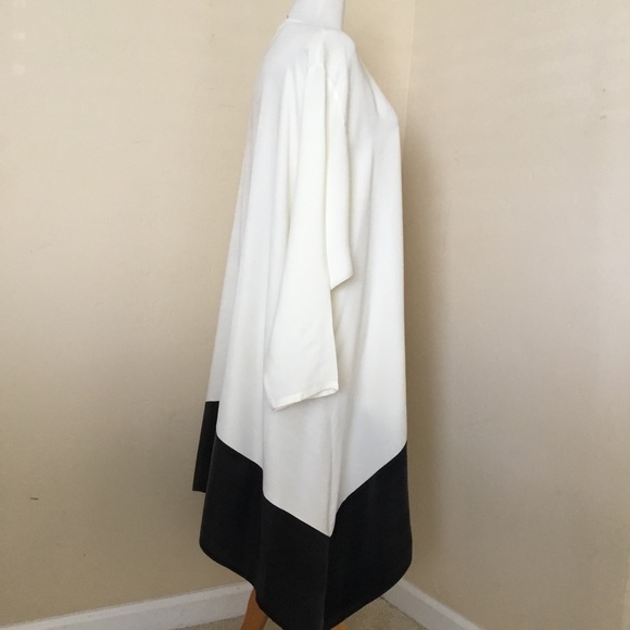 NWT Melinda Phillips Women’s Dress Tunic Cream Black Size L - Picture 2 of 7